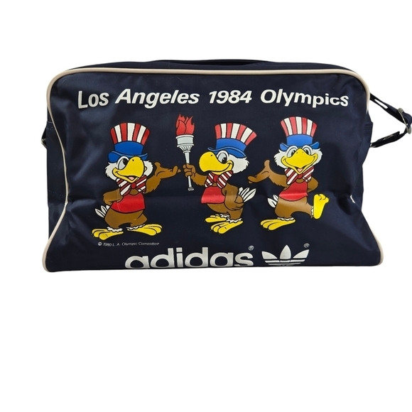 Vtg 1984 Olympics Adidas Los Angeles eagle tote weekend bag - Picture 1 of 13